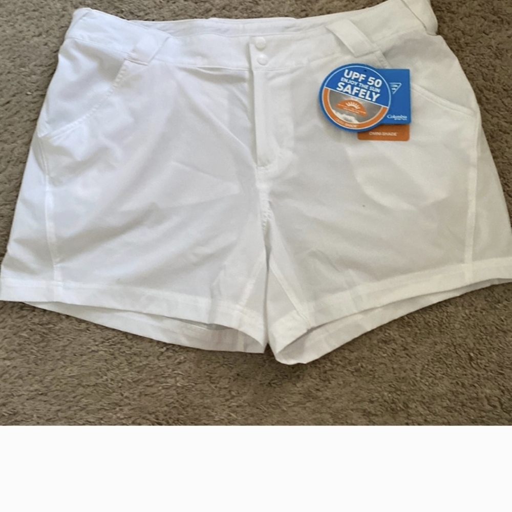 Columbia Omni-Shade  White Shorts Sz.14 NWT